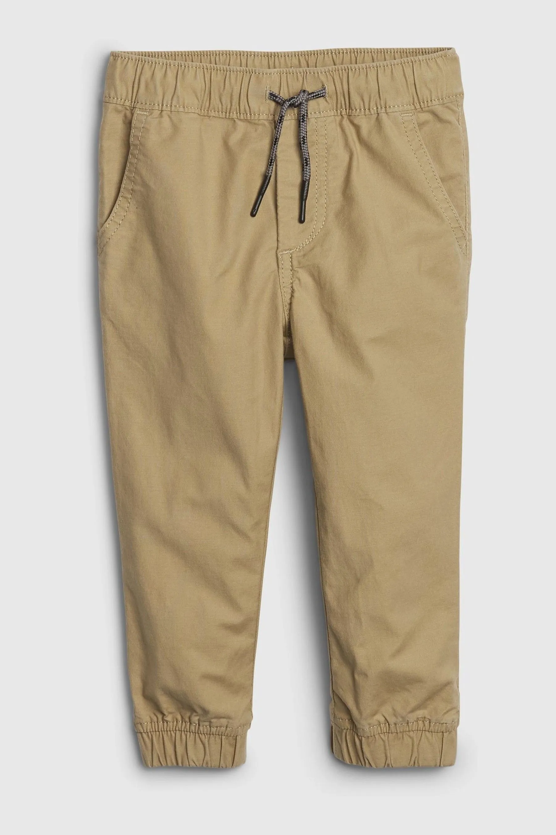 Beige Everyday Cuffed Chino Pull On Joggers