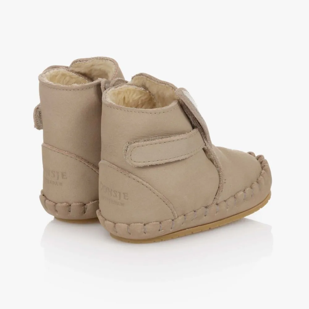 Bunny Boots Beige Leather