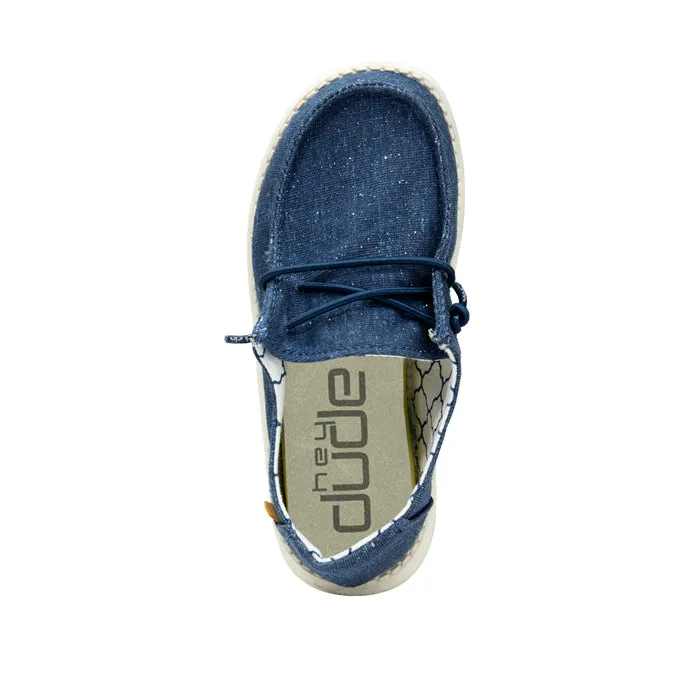 Big Girl Hey Dude Wendy Slip On Loafer in Sparkling Denim