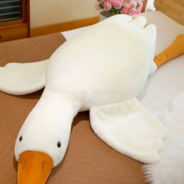 Big White Goose Plush Toy Throw Pillow - S4807165