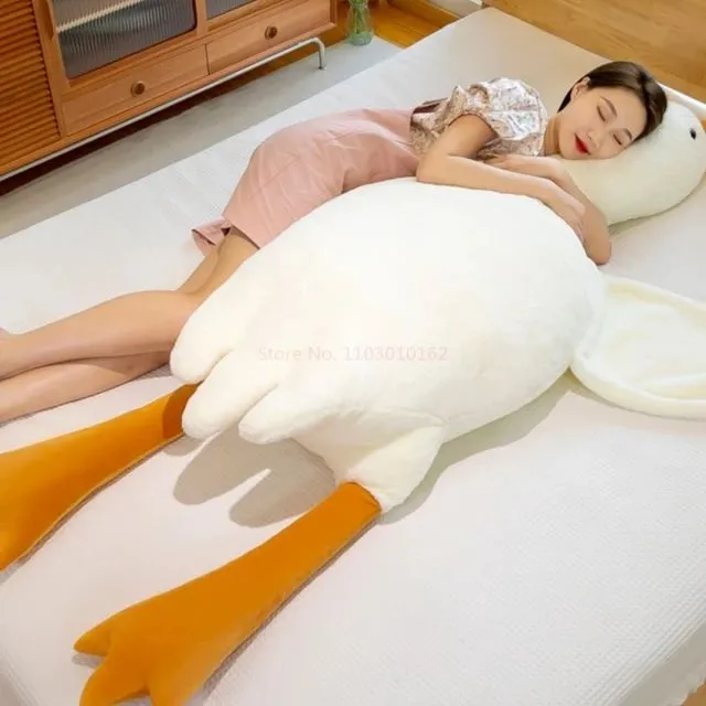 Big White Goose Plush Toy Throw Pillow - S4807165