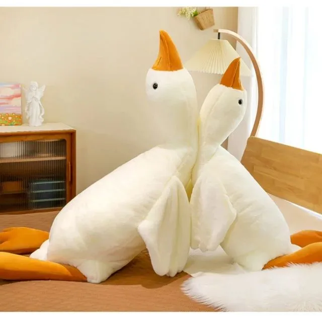 Big White Goose Plush Toy Throw Pillow - S4807165