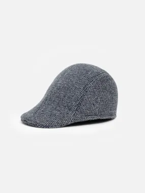 Black & Grey Flat Cap - FAC23-052