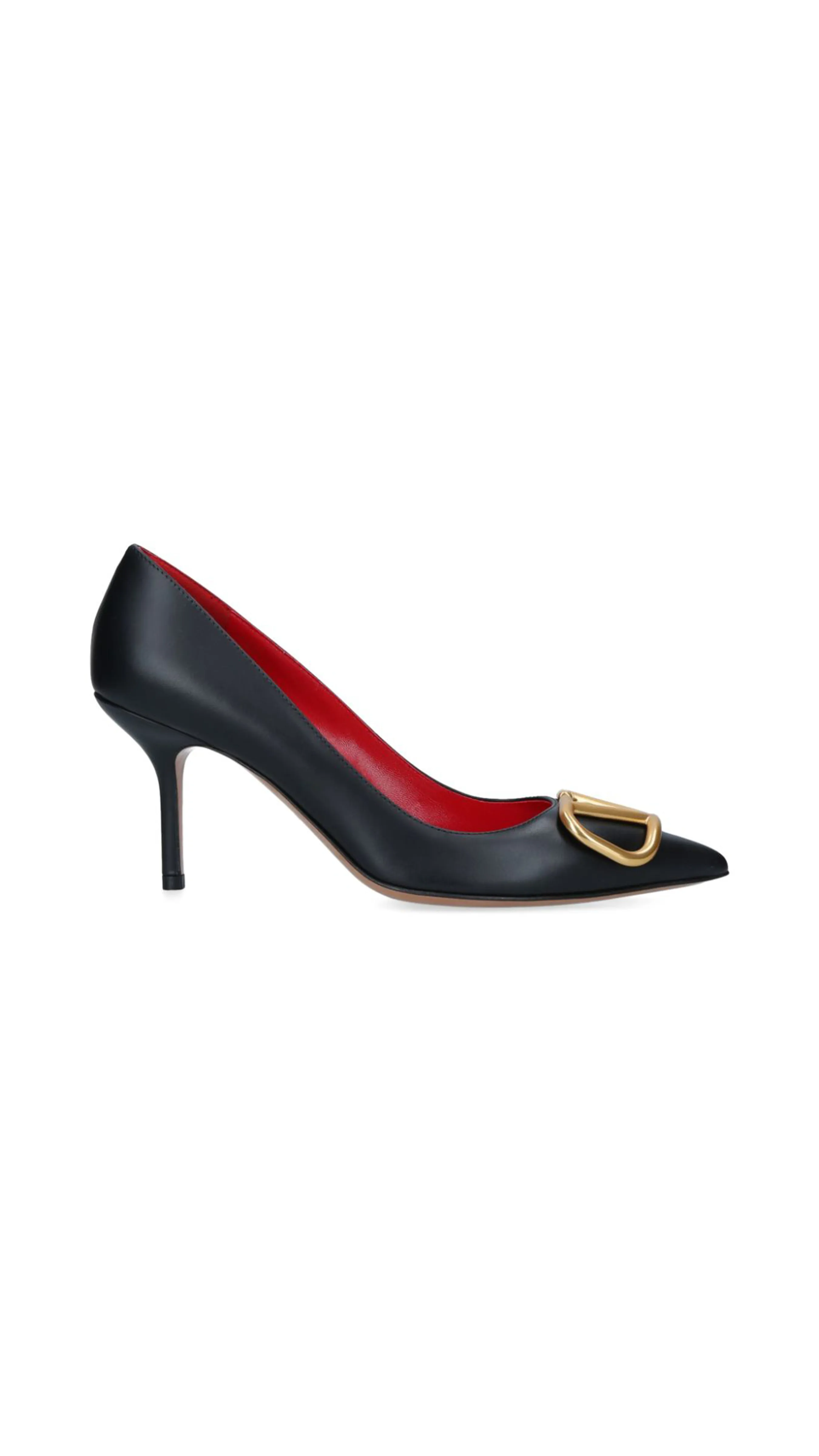 Black Nappa Leather Pump by Vlogo Signature