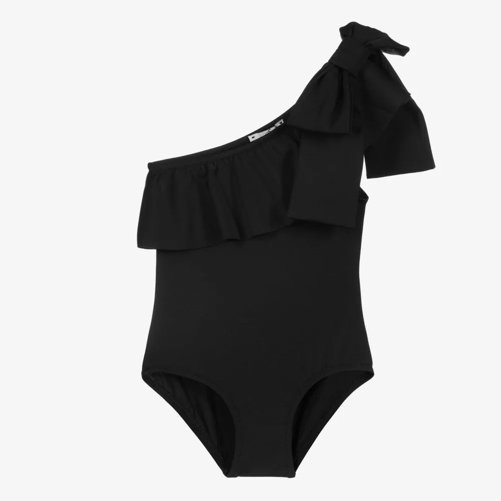 Black One-Shoulder Swimsuit