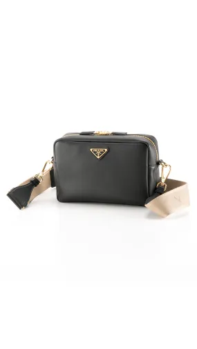 Black Saffiano Leather Camera Bag