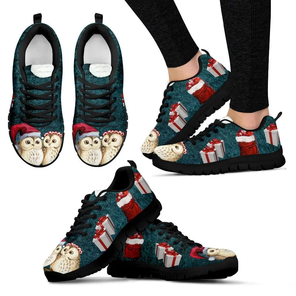 Black Wise Owl Women's Sneakers