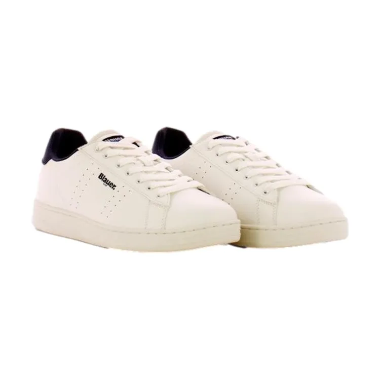 S4GRANT01 White Lace-Up Men's Sneakers by Blauer