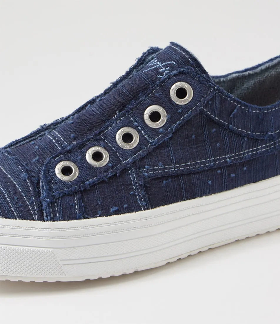 BLOWFISH Superplay Indigo Linen Sneakers