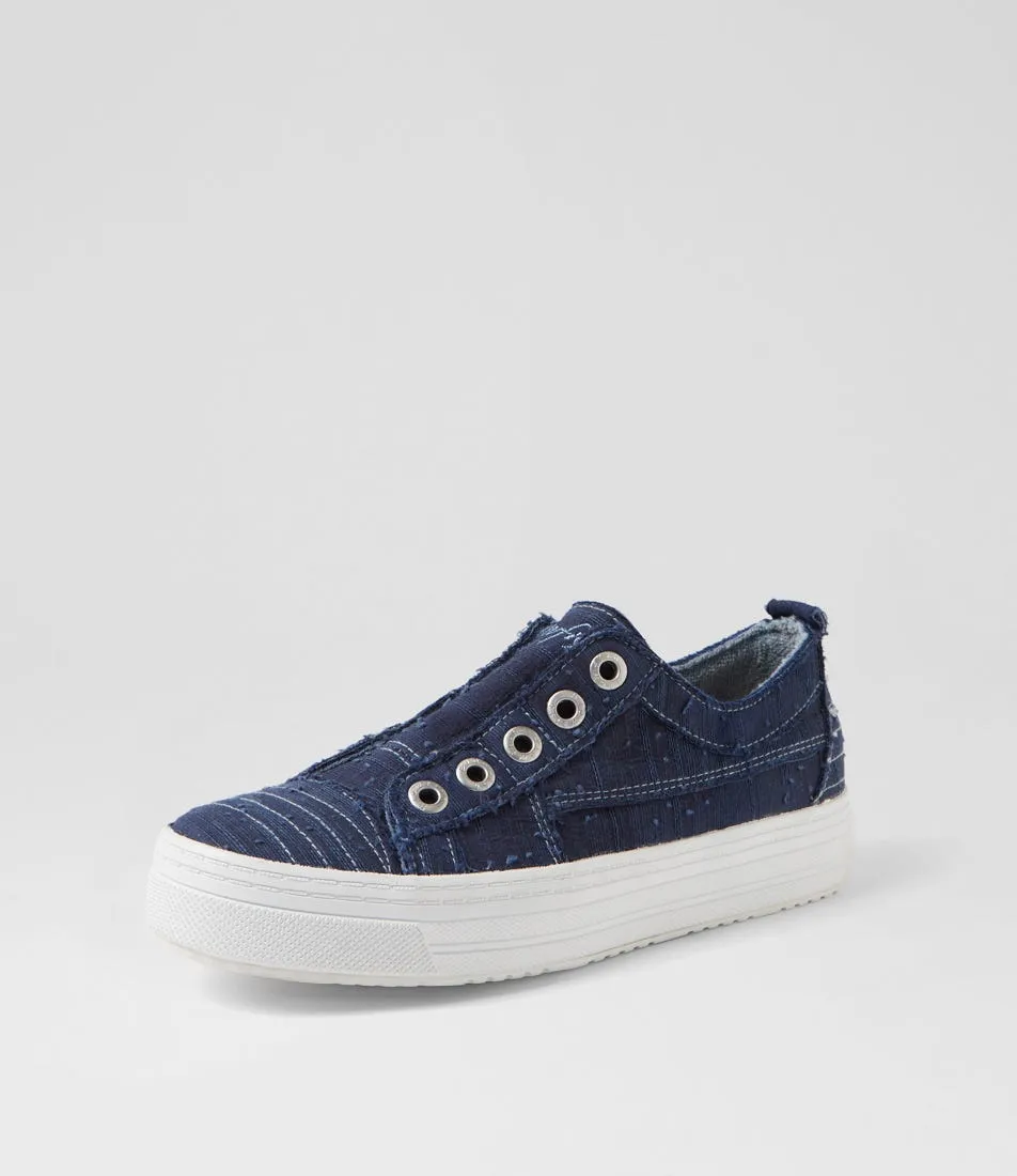 BLOWFISH Superplay Indigo Linen Sneakers