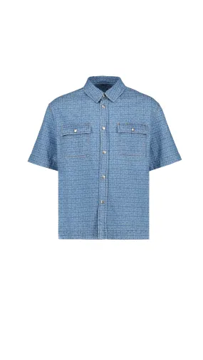 Blue Denim Short Sleeve Shirt