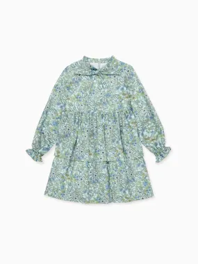 Blue Floral Alysia Girl Dress