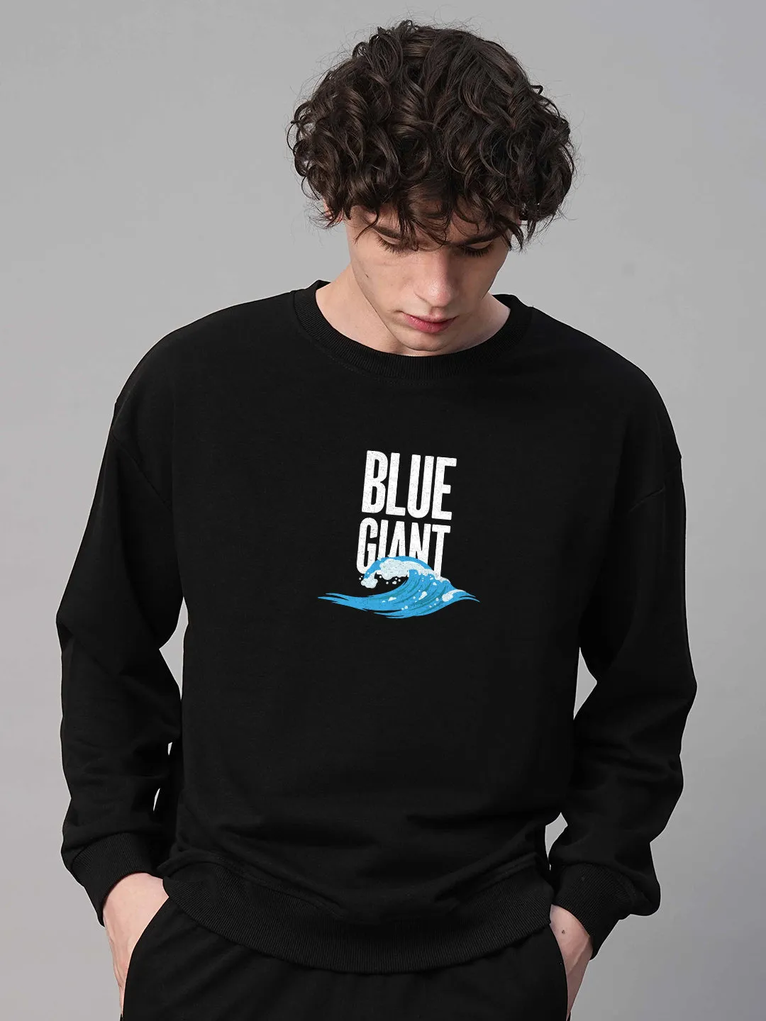 Blue Giant Men Drop Shoulder Premium Terry Sweatshirt