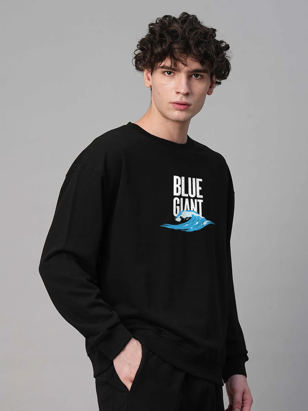 Blue Giant Men Drop Shoulder Premium Terry Sweatshirt