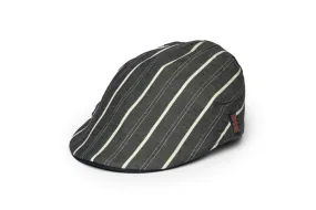 Blue/White Pinstripe Flat Cap