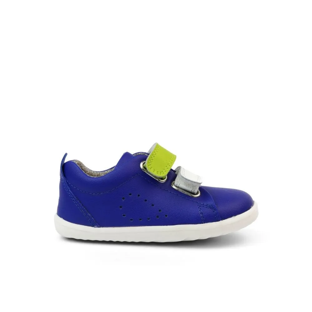 Bobux Step Up Grass Court Switch Blueberry (Lime + White) Trainer