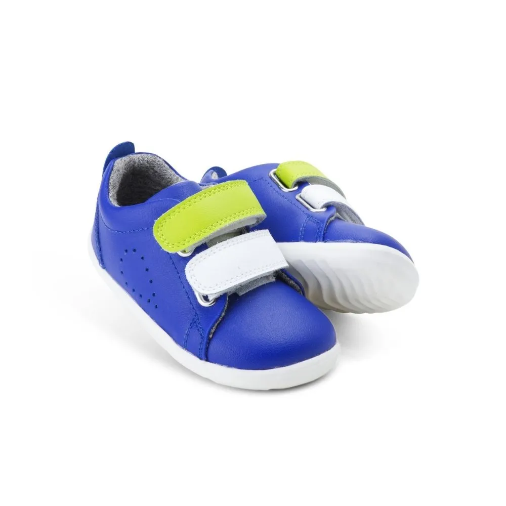 Bobux Step Up Grass Court Switch Blueberry (Lime + White) Trainer