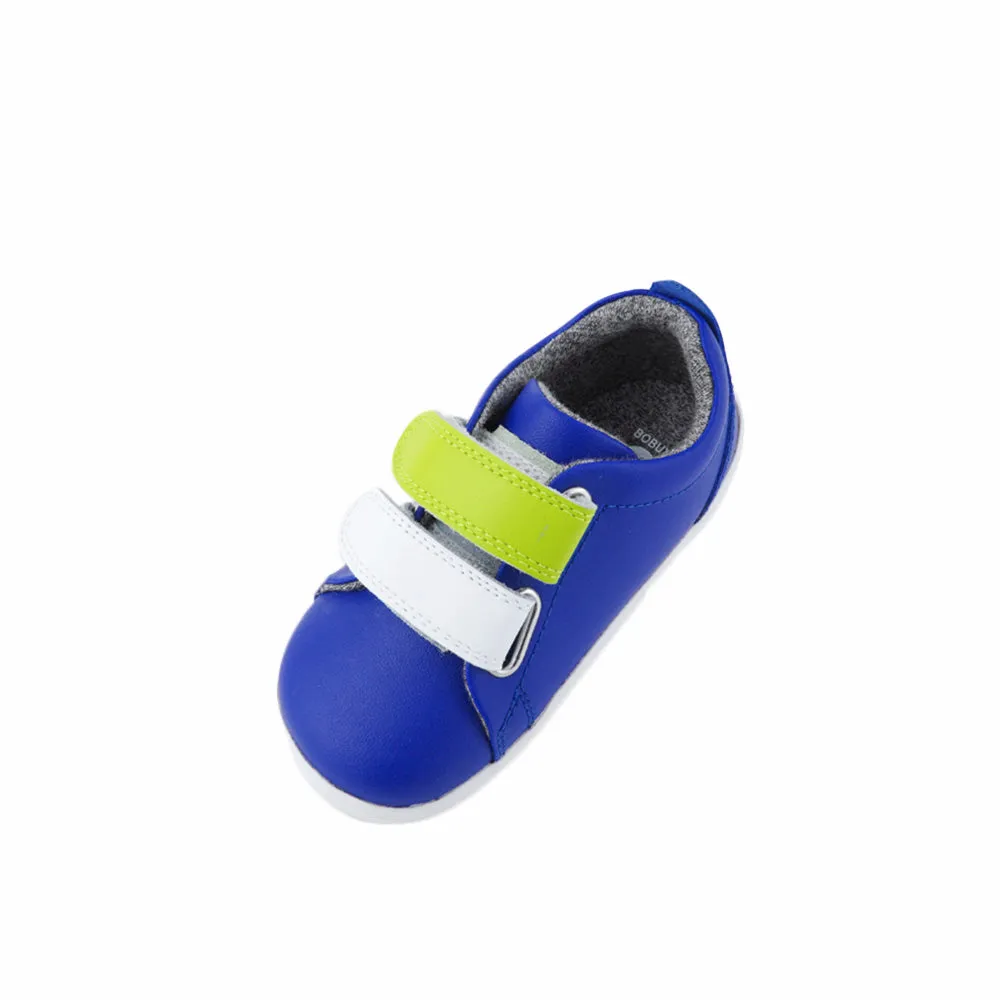 Bobux Step Up Grass Court Switch Blueberry (Lime + White) Trainer