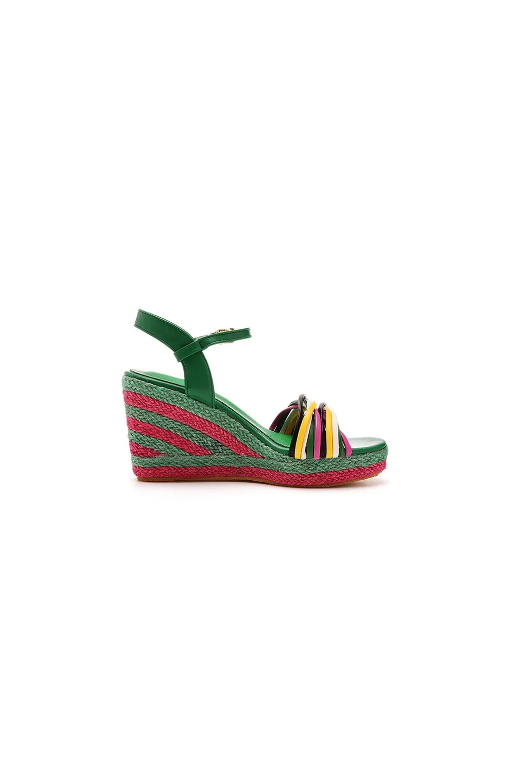 Bohemian Open Toe Platform Sandals Woven Straw Wedges