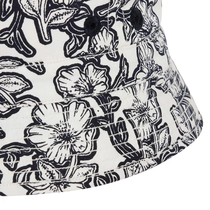 Black Floral Aloha Bob Hat for Kids,