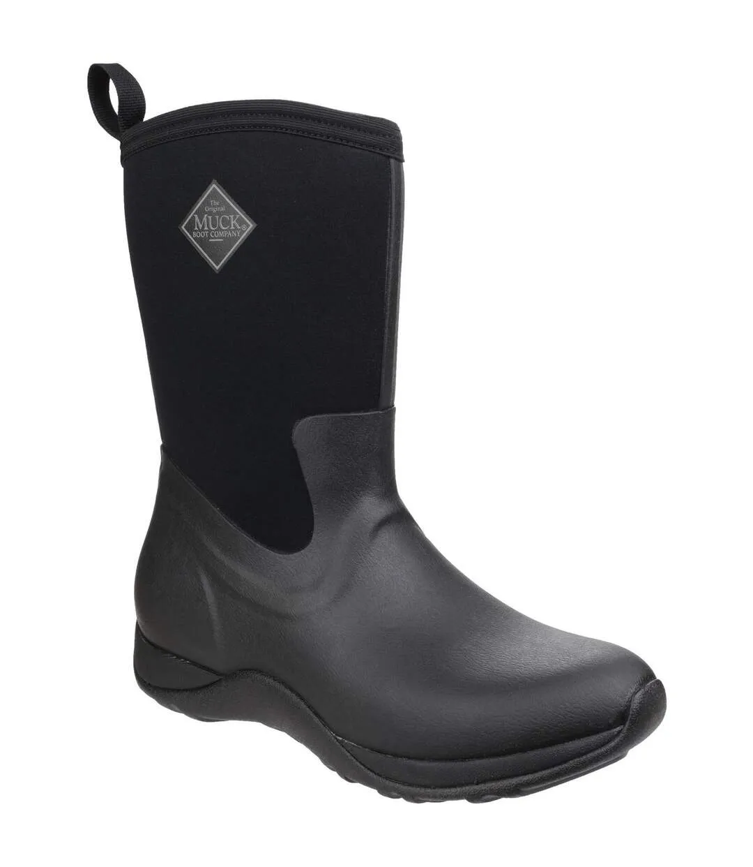 Pull On Wellington Boots Quilted Black Unisex