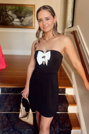 Bows & Kisses Black Dress