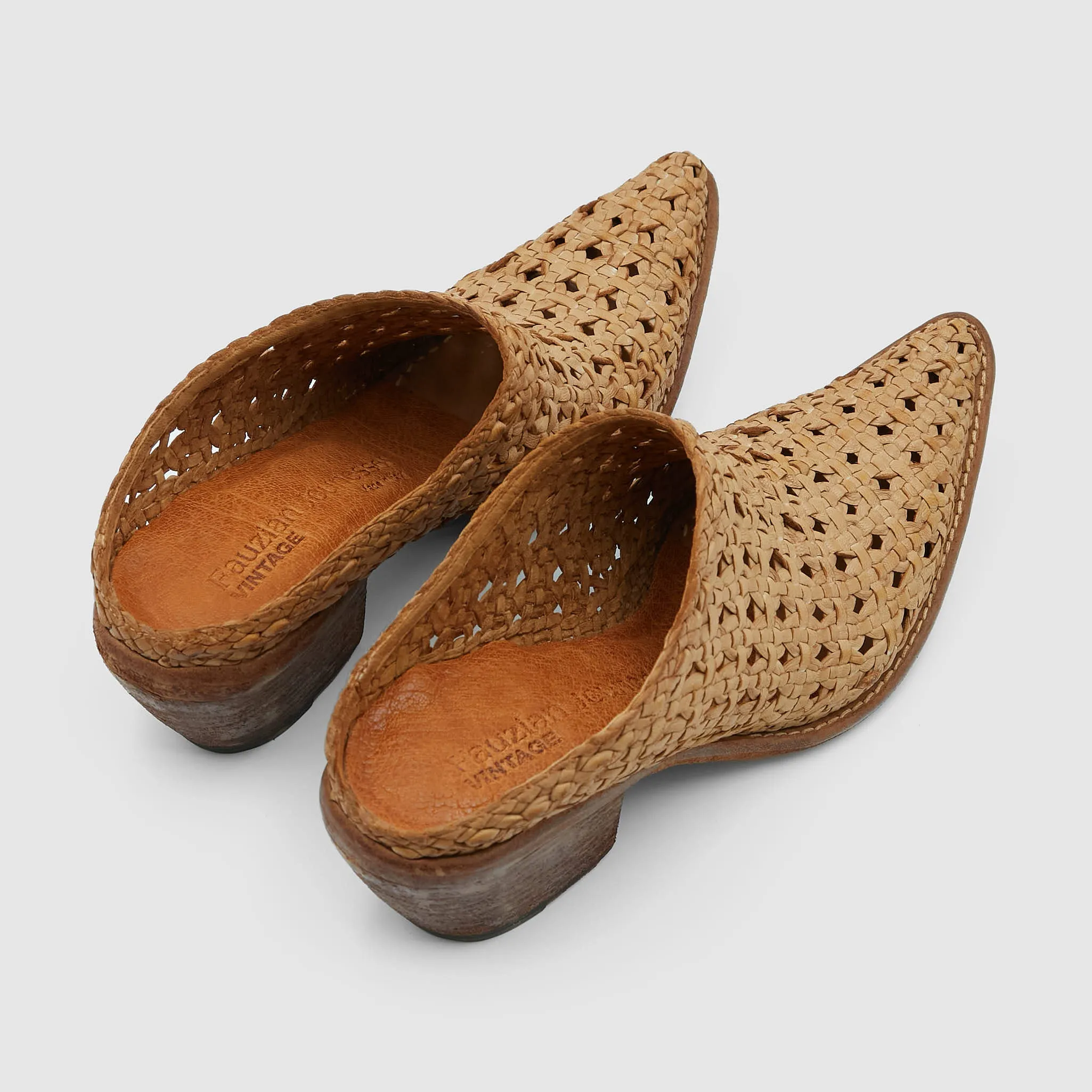 Braided Cowboy Mules for Women by Fauzian Jeunesse