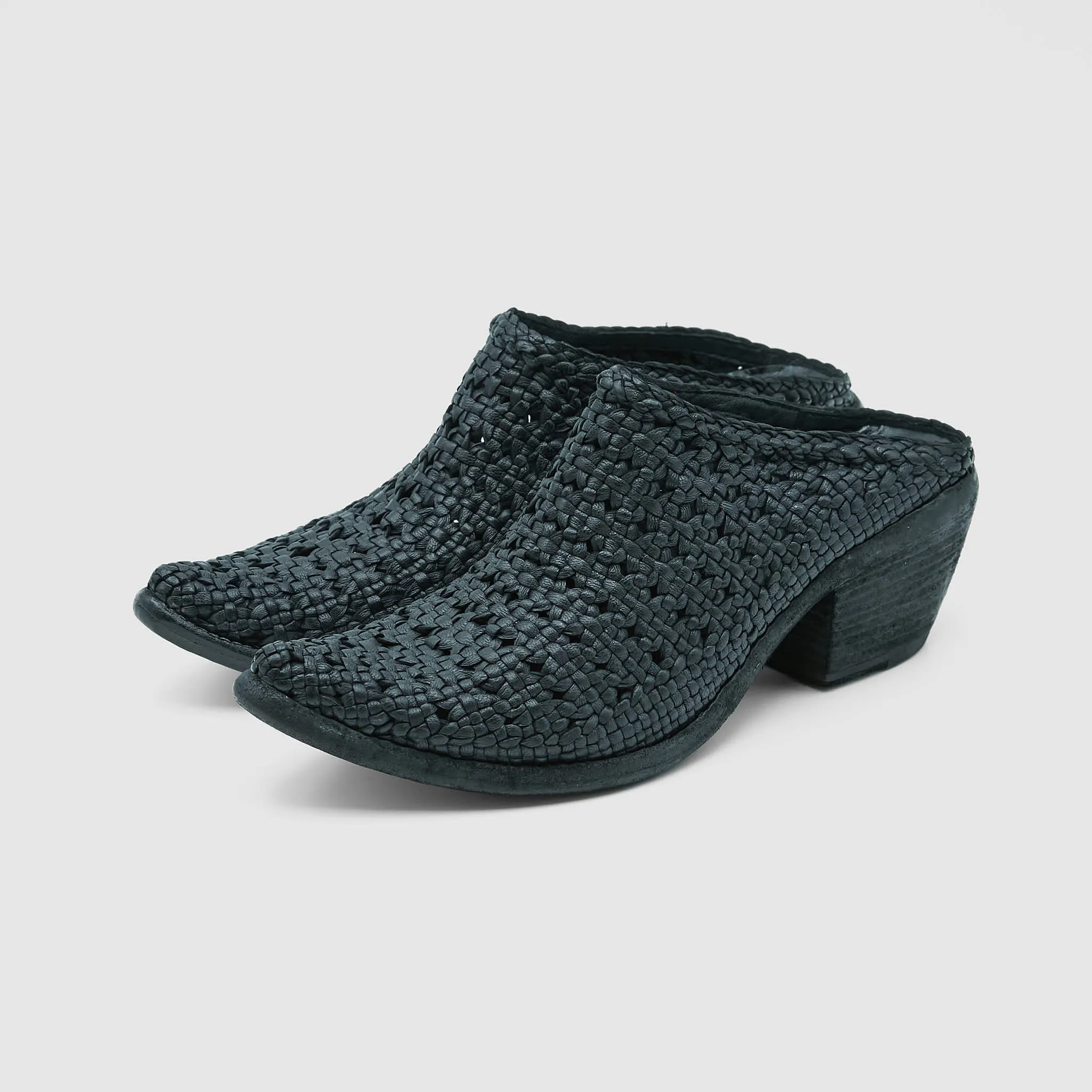 Braided Cowboy Mules for Women by Fauzian Jeunesse