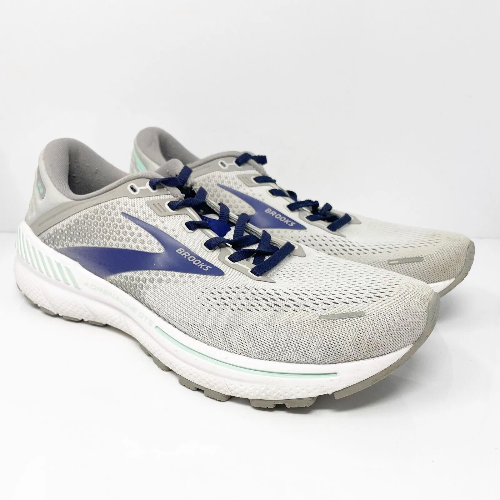 Brooks Womens Adrenaline GTS 22 1203532A045 Gray Running Shoes Sneakers 11.5 2A