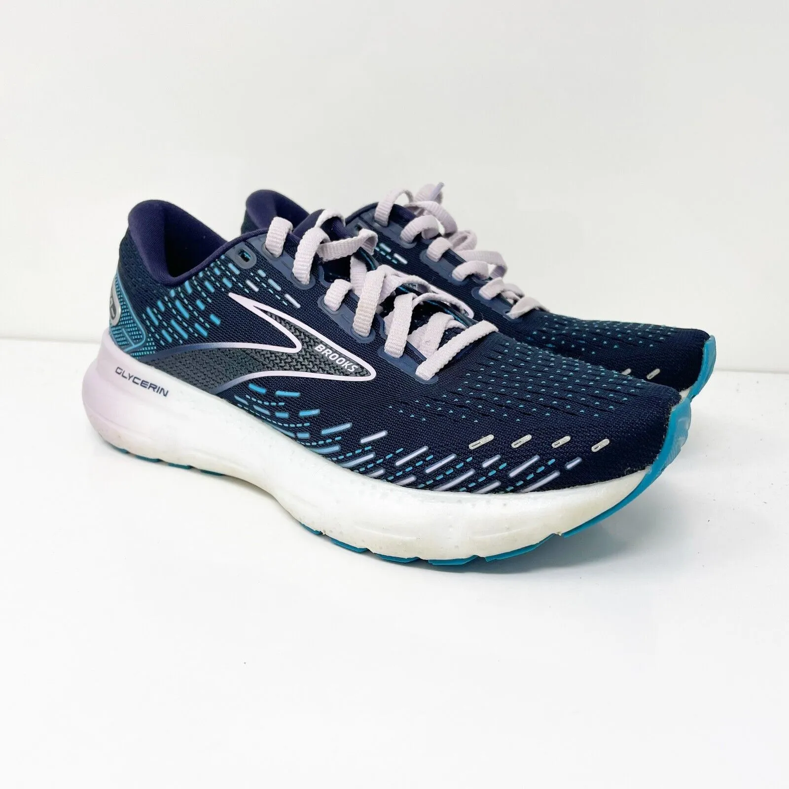 Brooks Womens Glycerin 20 1203691B499 Blue Running Shoes Sneakers Size 7 B