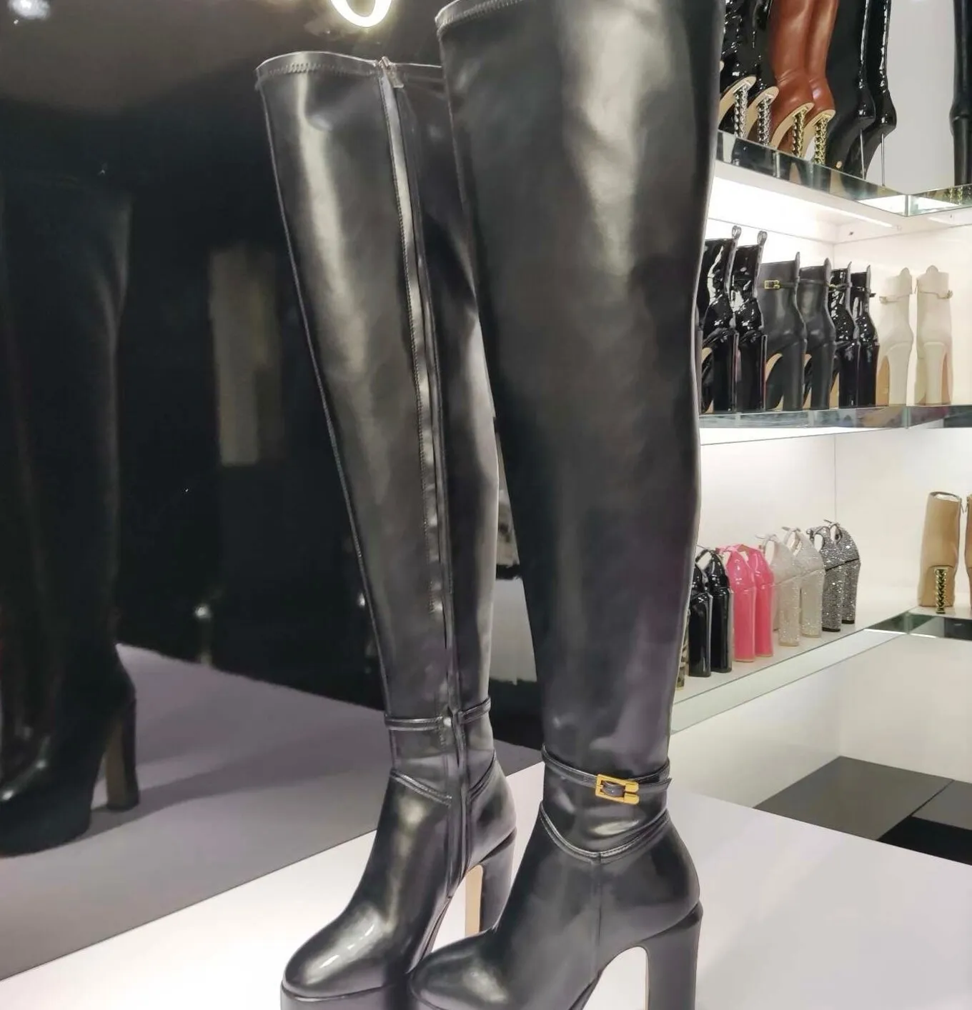 BRYANNA | BLACK MATTE | THIGH BOOTS