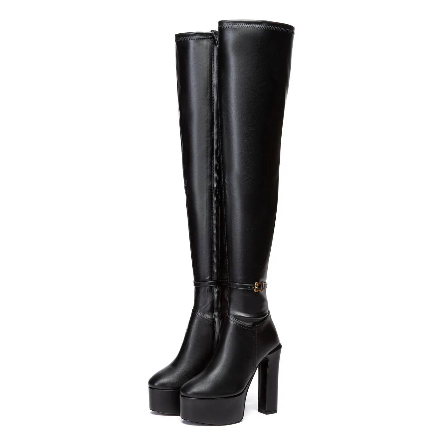 BRYANNA | BLACK MATTE | THIGH BOOTS