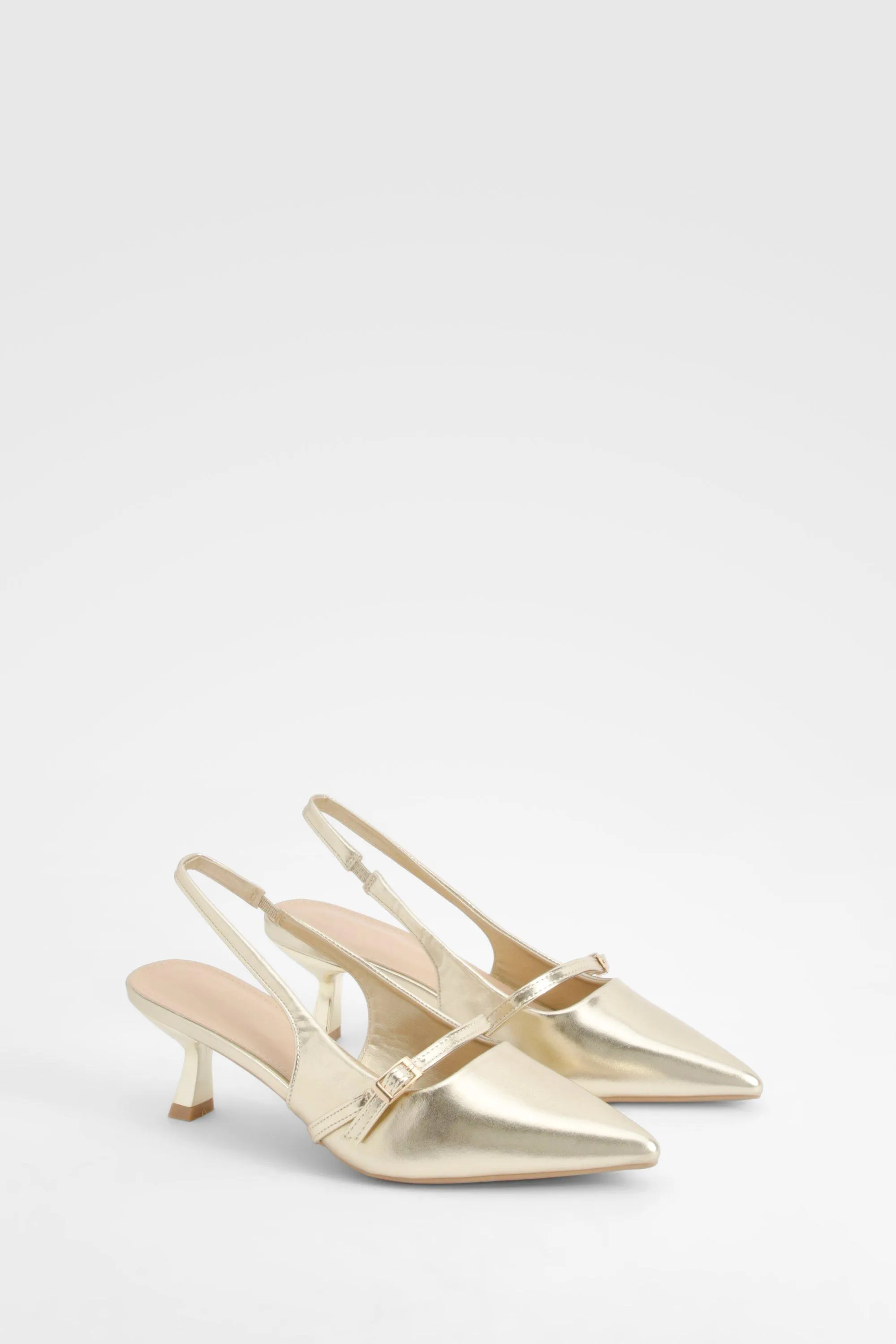 Buckle Detail Slingback Court Heel