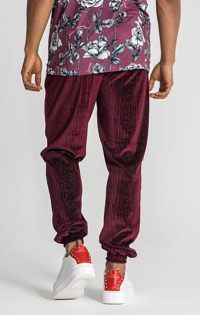 Burgundy Novel Joggers