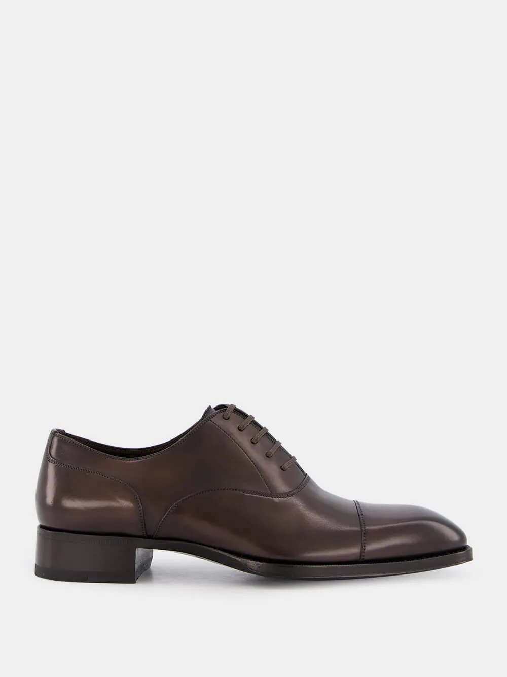 Burnished Leather Lace-Up Shoes