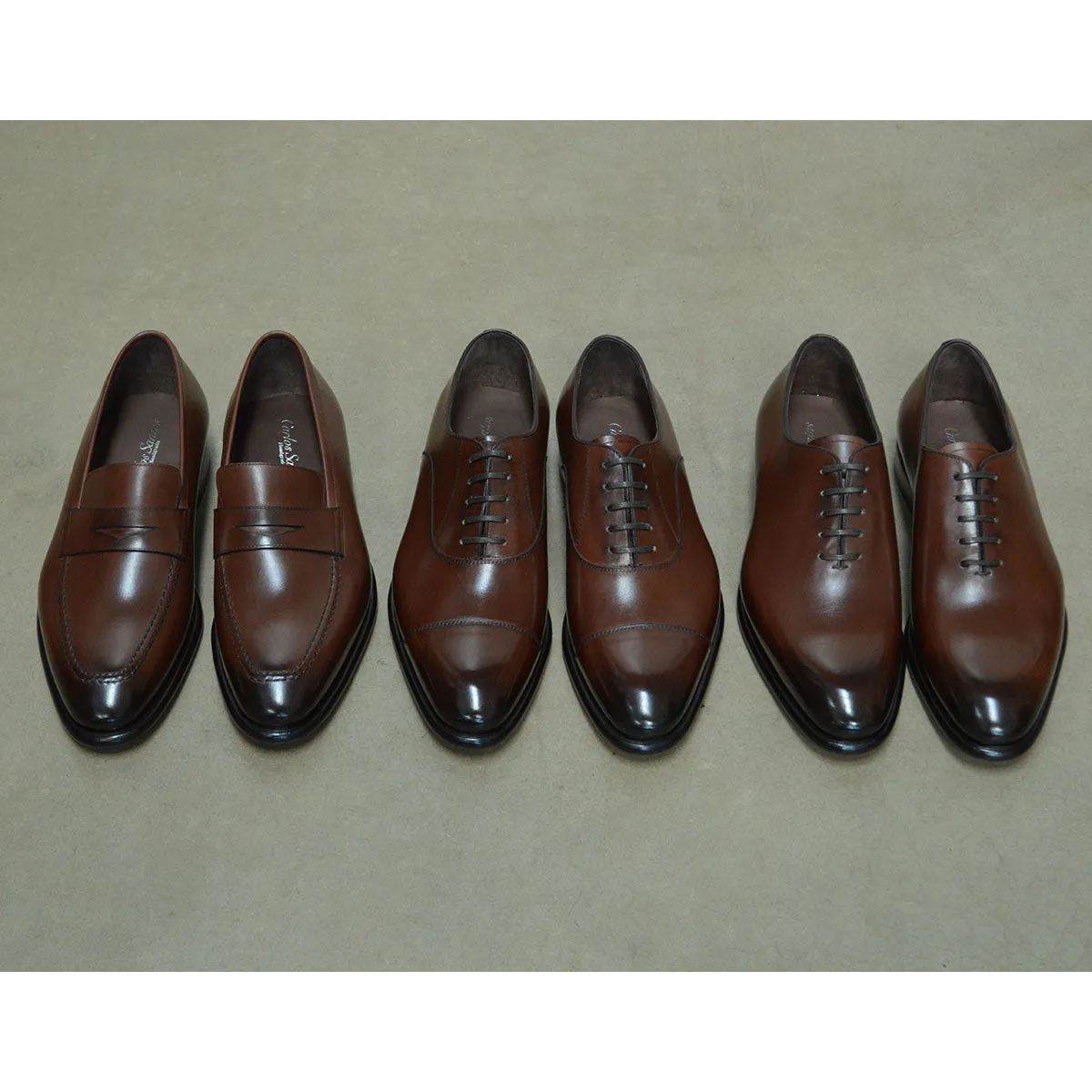 Carlos Santos Dark Brown Wholecut Shoes - Model 6903