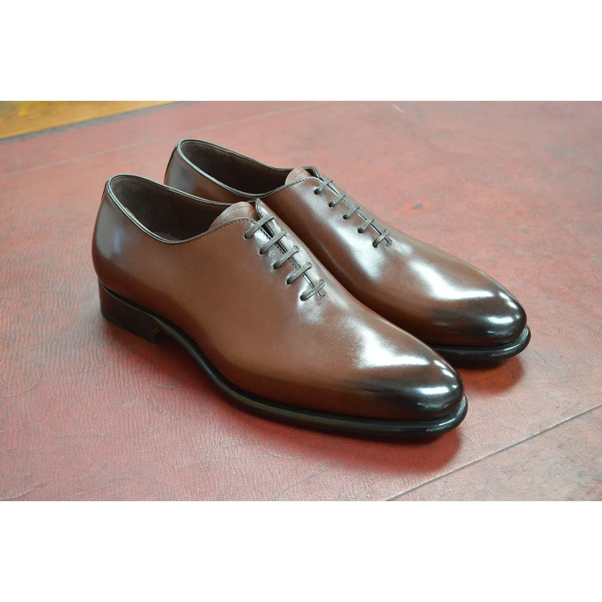 Carlos Santos Dark Brown Wholecut Shoes - Model 6903