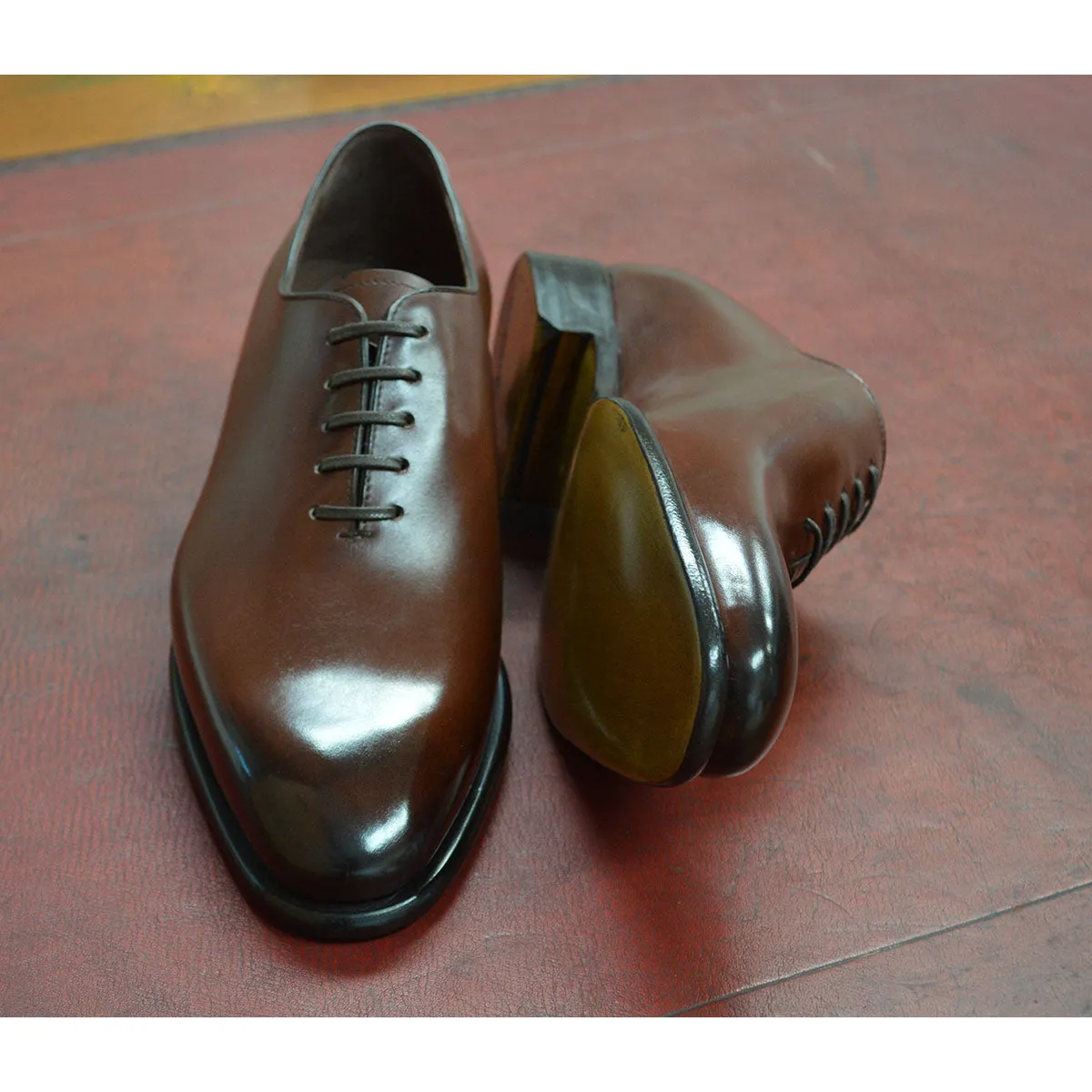 Carlos Santos Dark Brown Wholecut Shoes - Model 6903