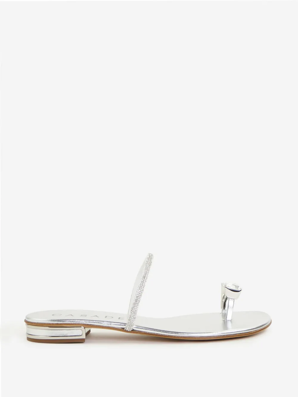 Casadei Sandal Flat with Swarovski Ring