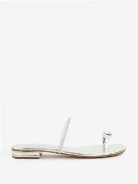 Casadei Sandal Flat with Swarovski Ring