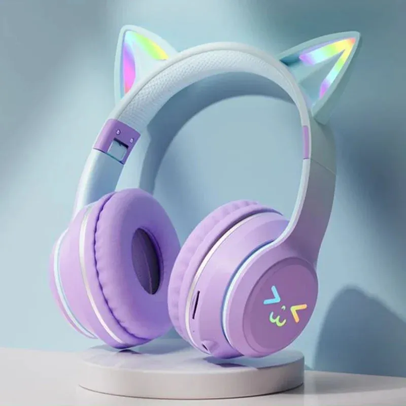 Cat's Ears Headset Little Girl Earphone Gift Suitable for Any Phone