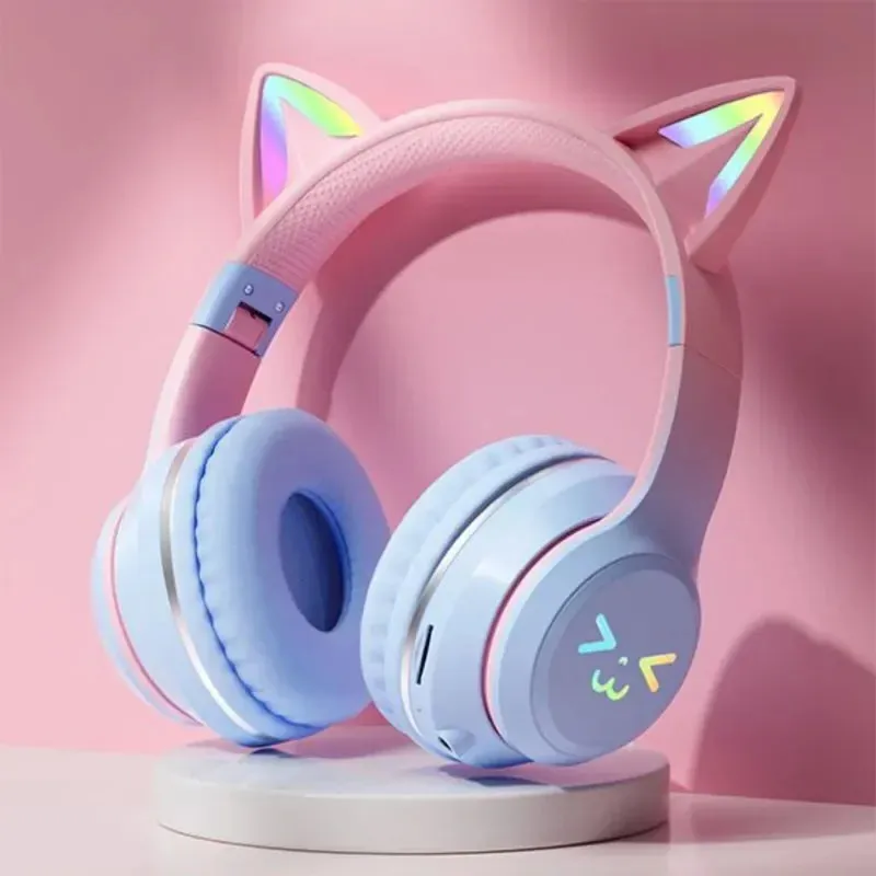 Cat's Ears Headset Little Girl Earphone Gift Suitable for Any Phone