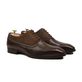 Cedro Dark Brown Kid Suede Fusion Oxford