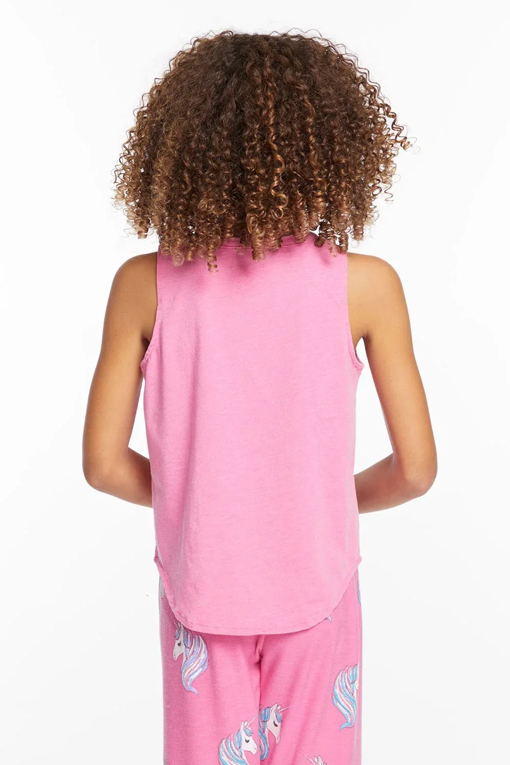 Chaser Kids Cotton Candy Unicorn Tank Top