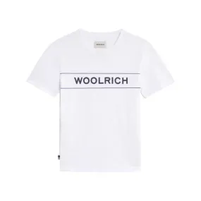 Children's Bright White T-Shirt with Logo Detail