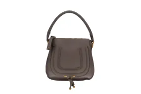 Chloe Gray Leather Marcie Shoulder Bag