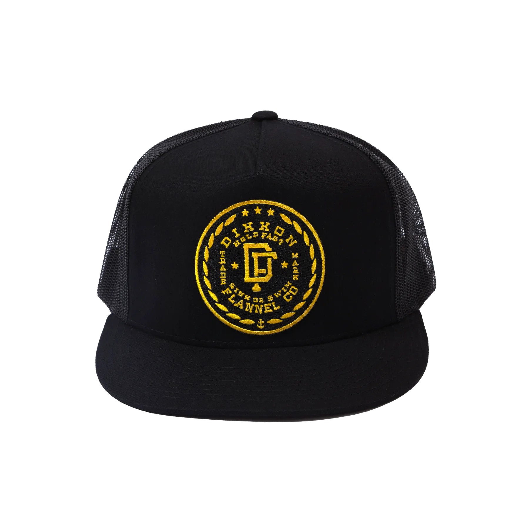 Class Flat Bill Trucker Snapback - Black & Gold