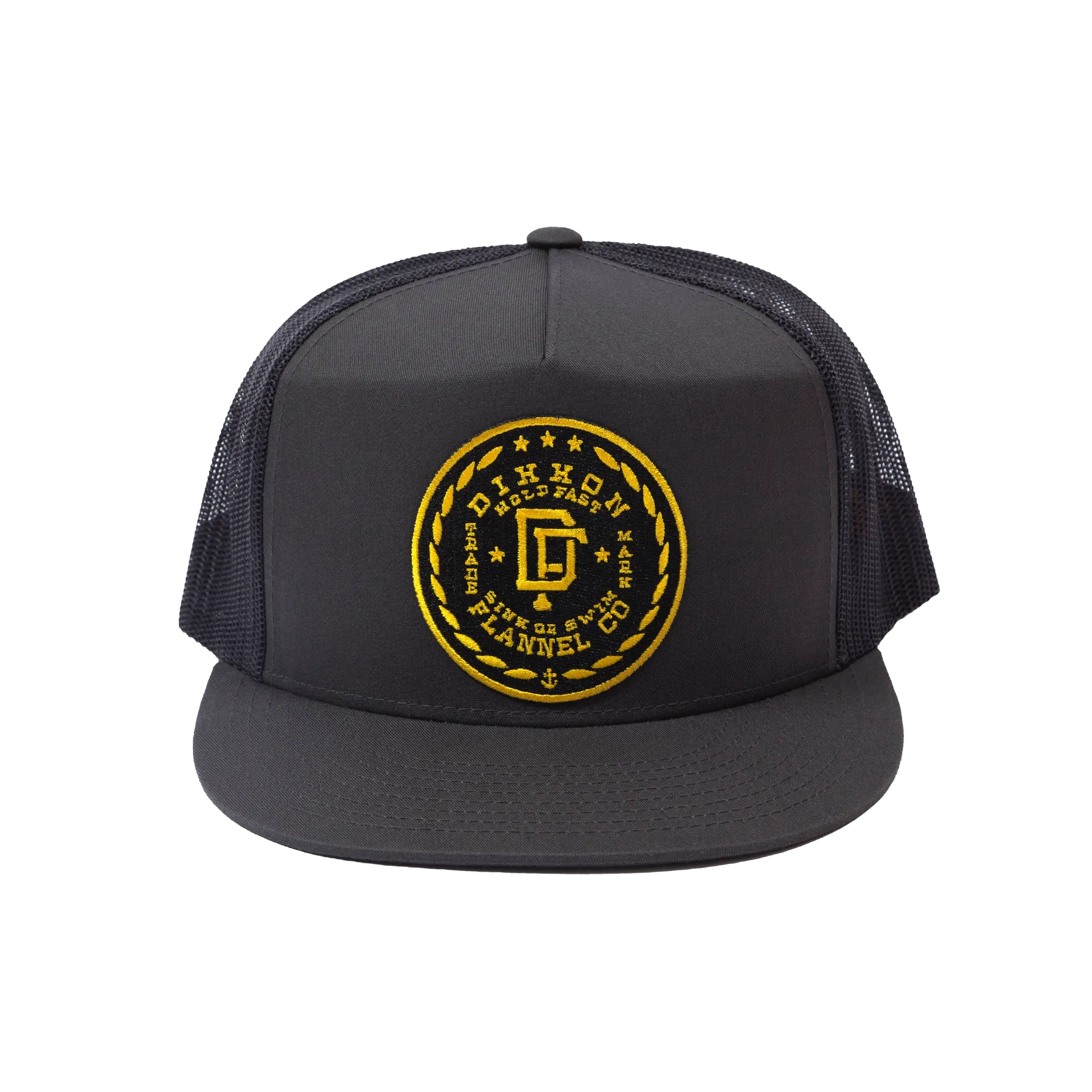 Class Flat Bill Trucker Snapback - Black & Gold