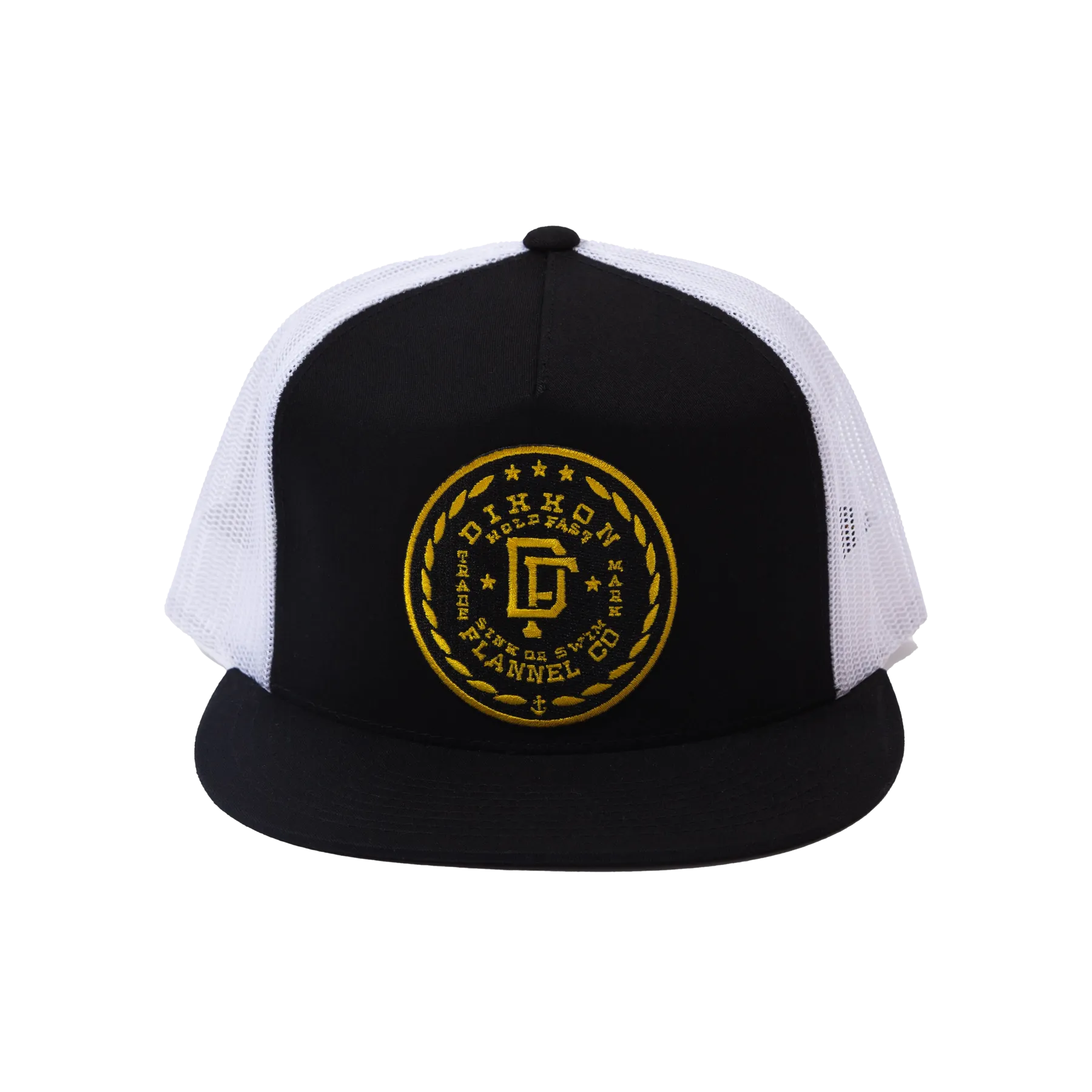 Class Flat Bill Trucker Snapback - Black & Gold