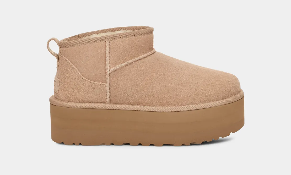 Classic Ultra Mini Platform Sand UGG